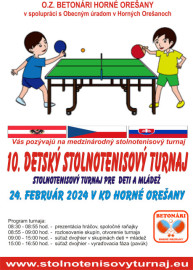 10. Detský stolnotenisový turnaj